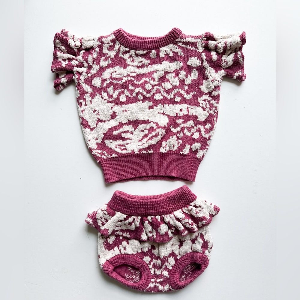 Bobo Choses Rose and‎ Beige Knit Sweater